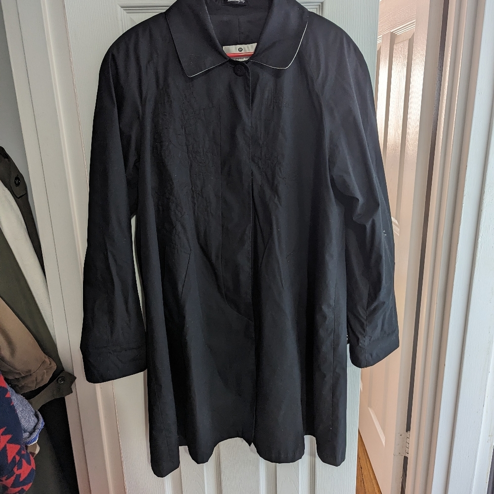 Vintage Raincoat with Embroidery